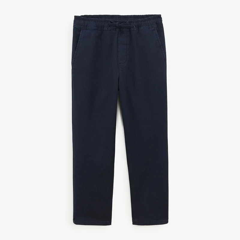 Chino 734 garçon avec taille élastiquée bleu foncé coupe droite confort