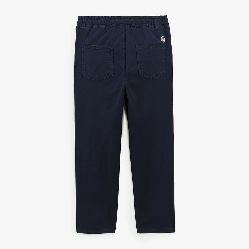 Chino 734 garçon avec taille élastiquée bleu foncé coupe droite confort
