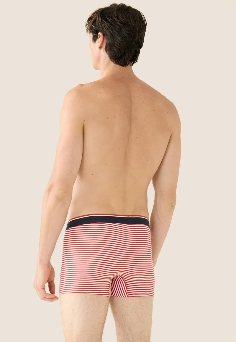 Boxer marinière rouge en coton - Marius Mariniere Rouge
