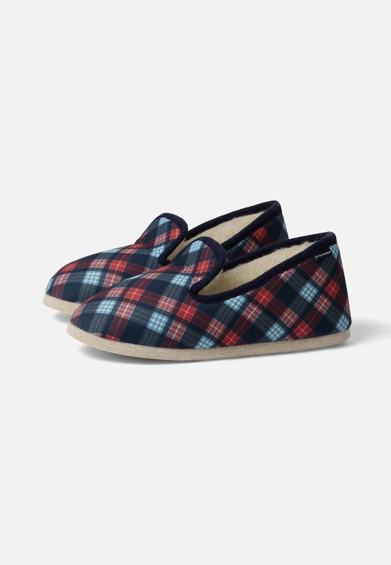 Chaussons d'intérieur en laine - Pantoufles Tartan