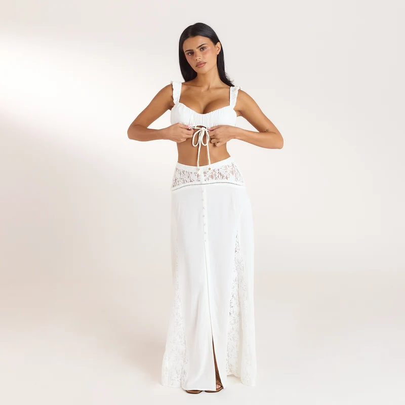 Bralette avec Fronces - Crème