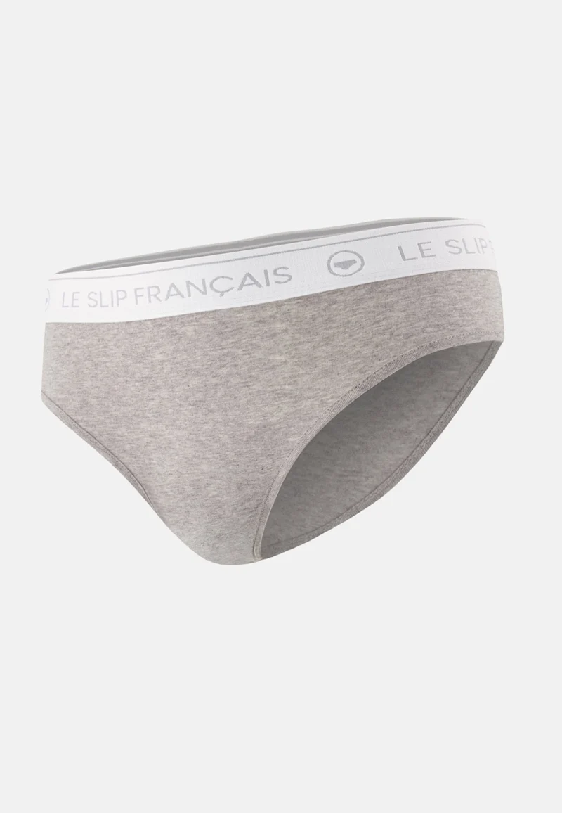 Culotte taille haute grise en coton - Rieuse Gris Chine