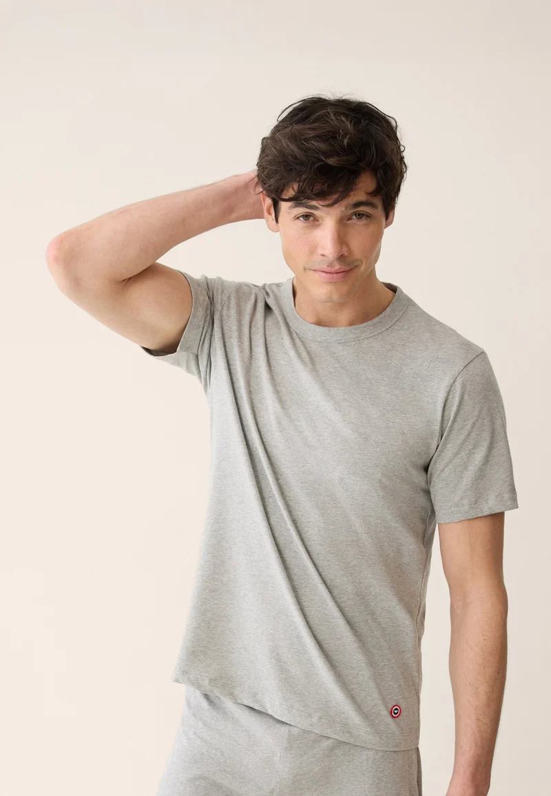 Lot de 3 T-shirts manches courtes en coton - T-Shirts Manches Courtes Formidable Noir Blanc Gris