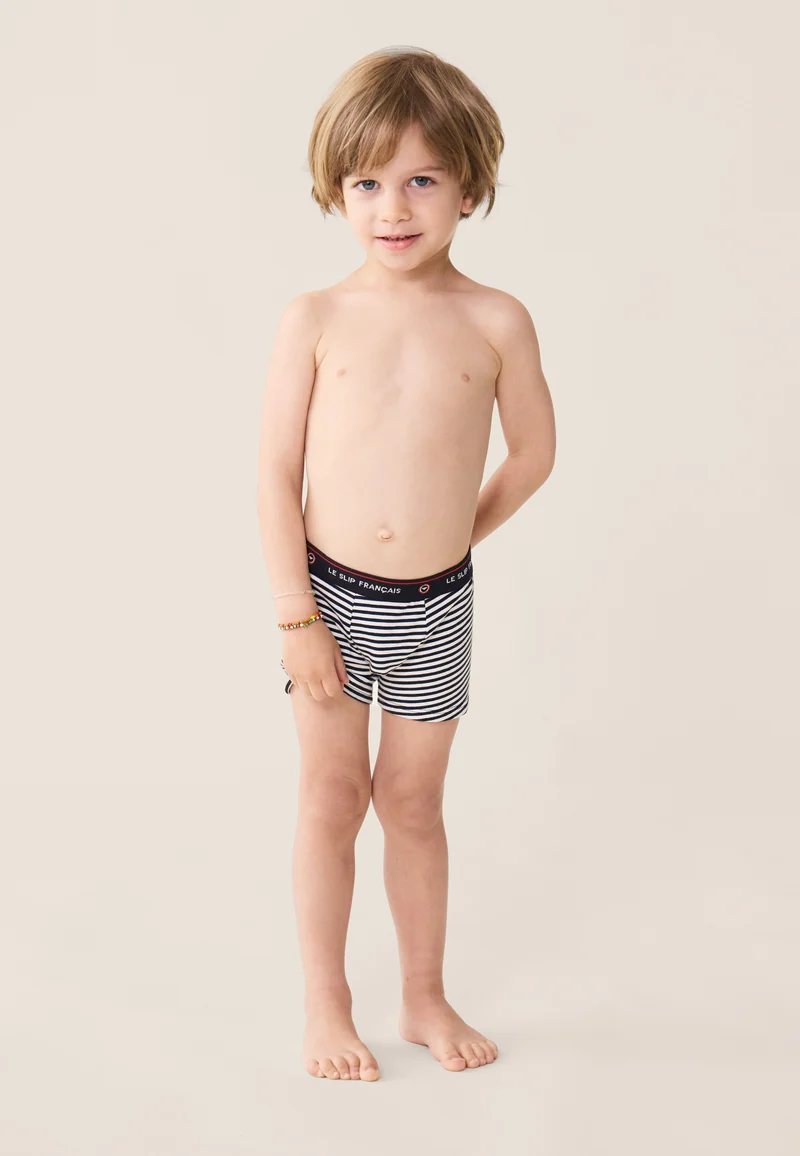 Boxer enfant marinière en coton - Petit Joseph Mariniere