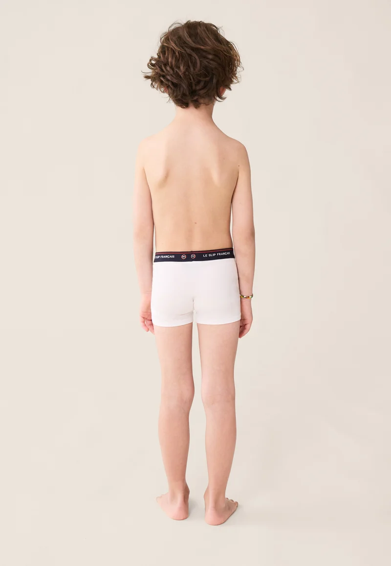 Boxer enfant blanc en coton - Petit Joseph Blanc
