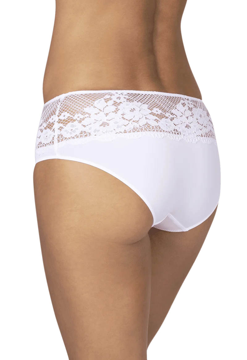 Shorty Résille Florale - Blanc