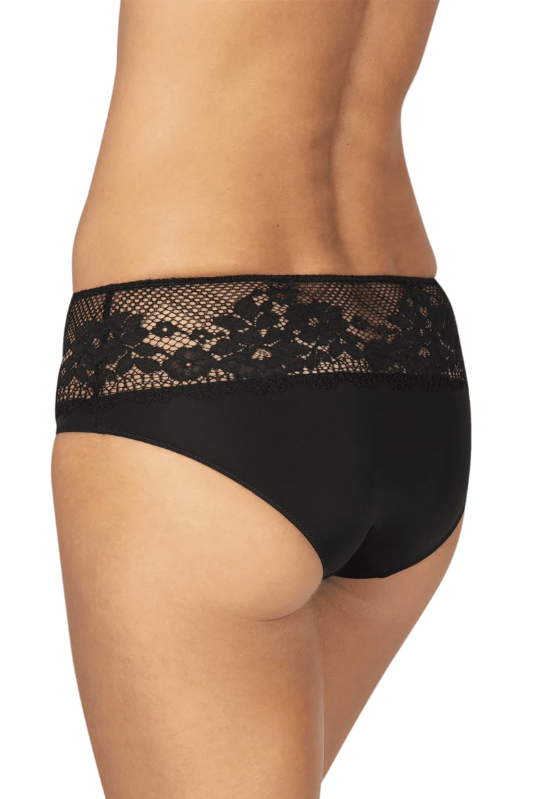 Shorty Résille Florale - Noir