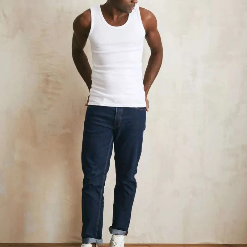 Débardeur homme blanc coton bio