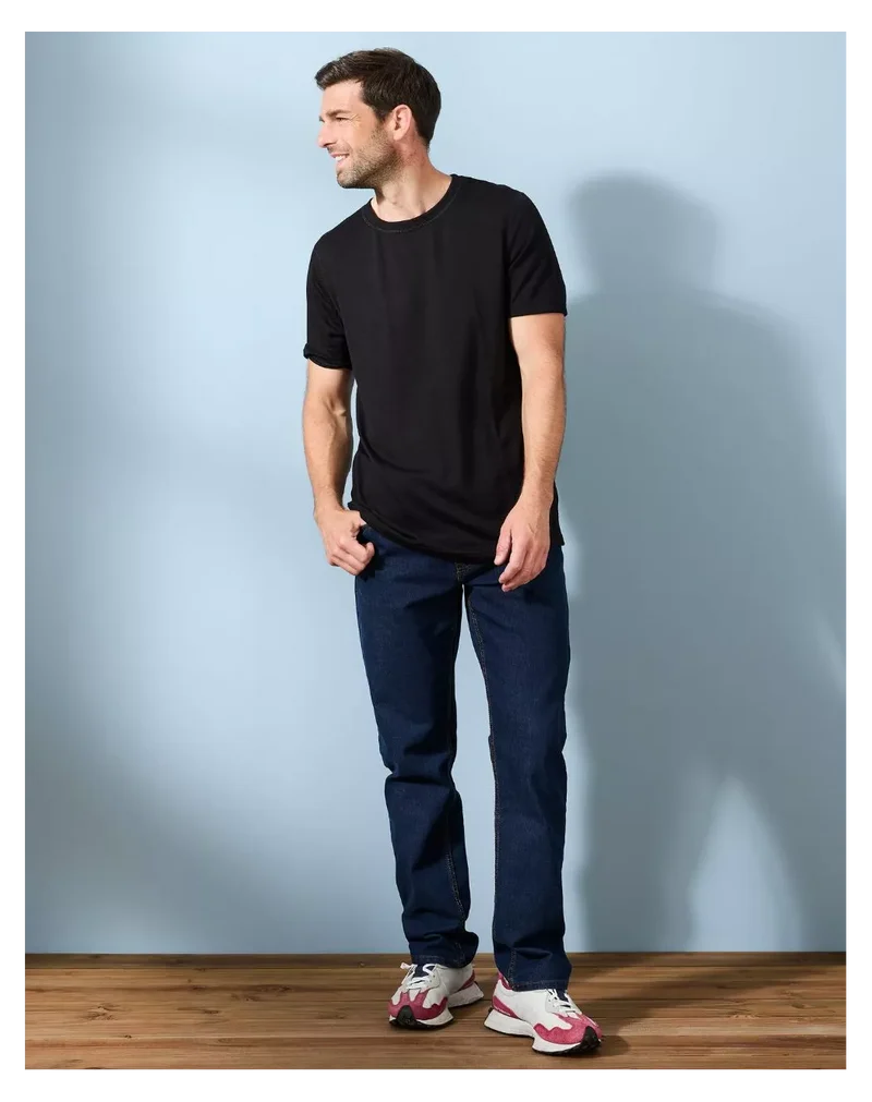 T-shirt laine mérinos Homme Noir