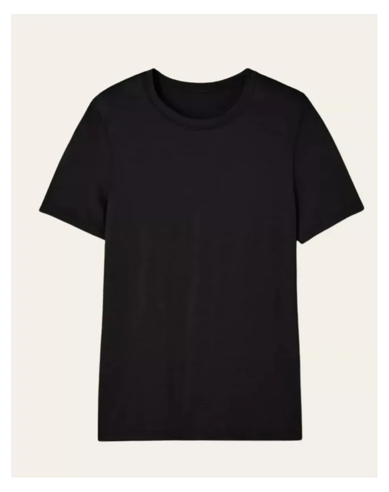 T-shirt laine mérinos Homme Noir