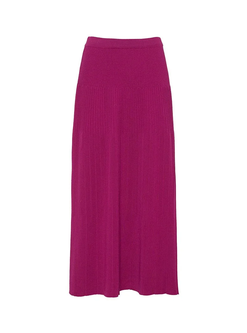 Jupe longue plissée violet Alexandra