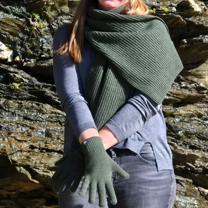 Gants femme Kaki