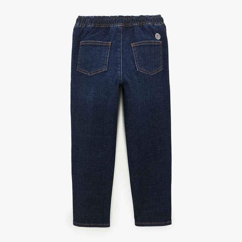 Chino 734 garçon en denim bleu brut coupe droite confort