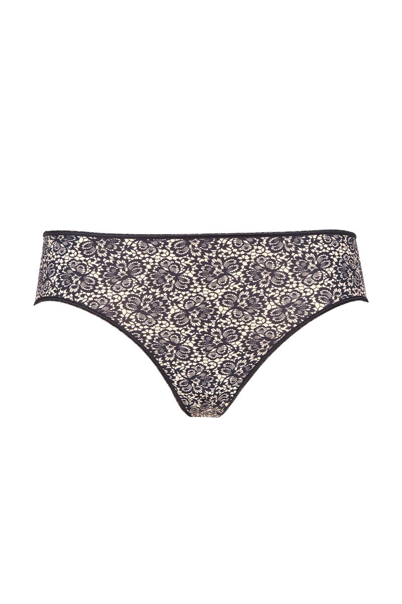 Lot de 3 Slips - Trio fantaisie micro - Nude / noir / imprimé