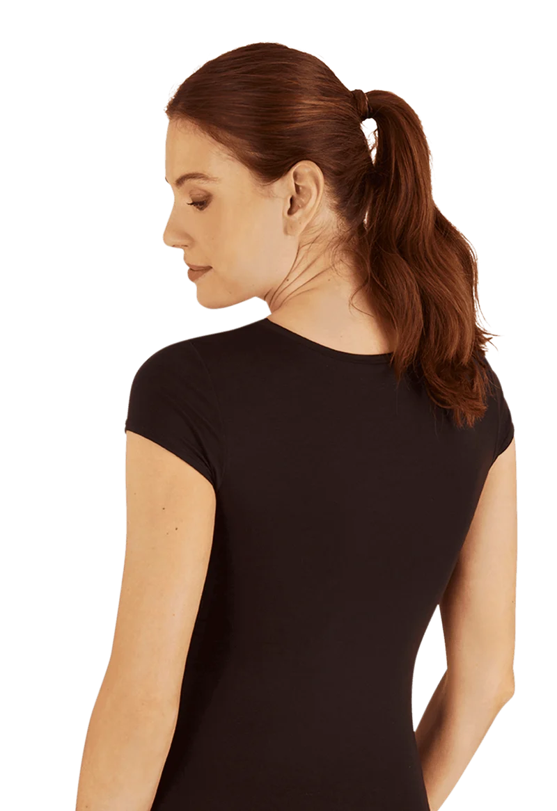 Top Manches Courtes Allure d'Hiver - Noir