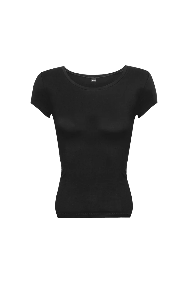Top Manches Courtes Allure d'Hiver - Noir