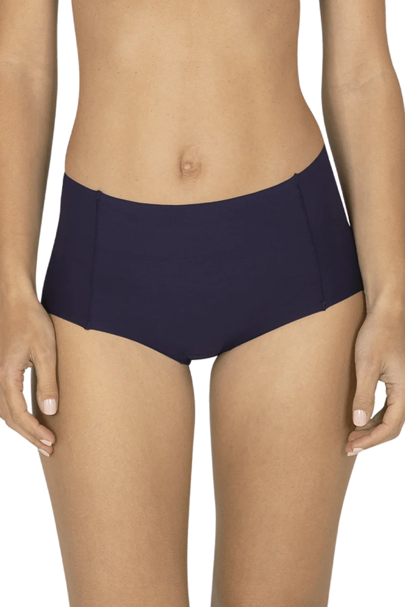 Culotte Haute Microfibre Invisi Galbe - Bleu nuit