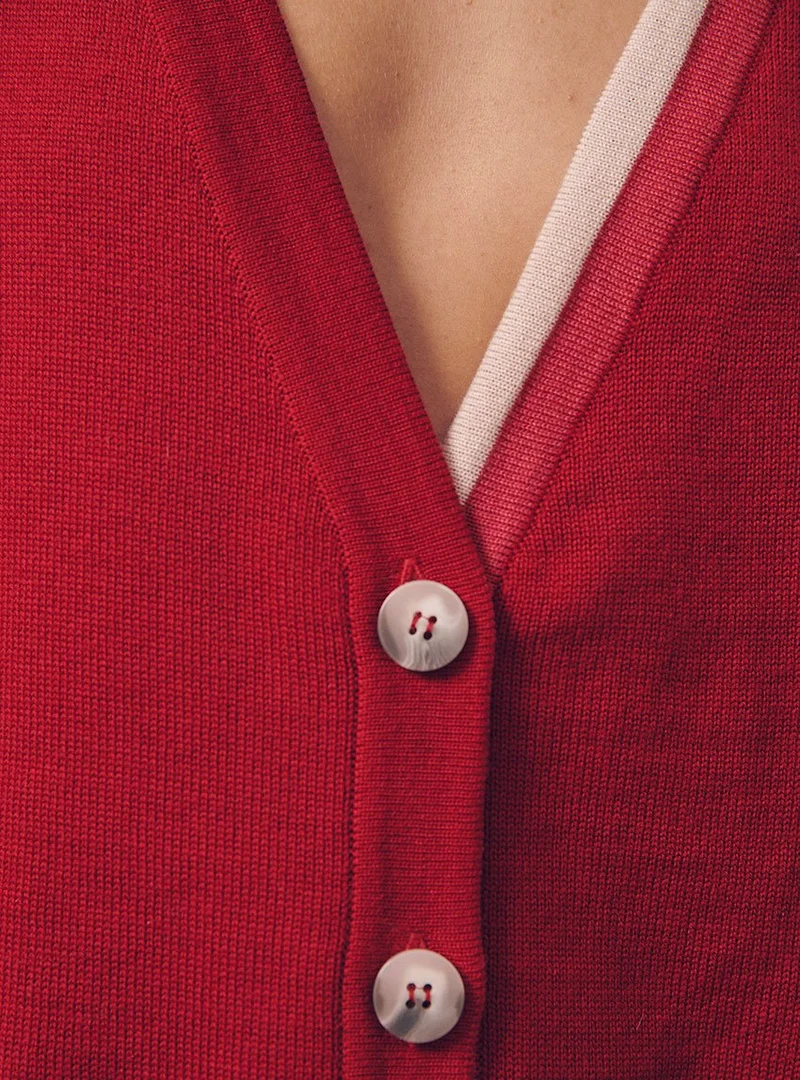 Gilet oversize rouge Annabelle