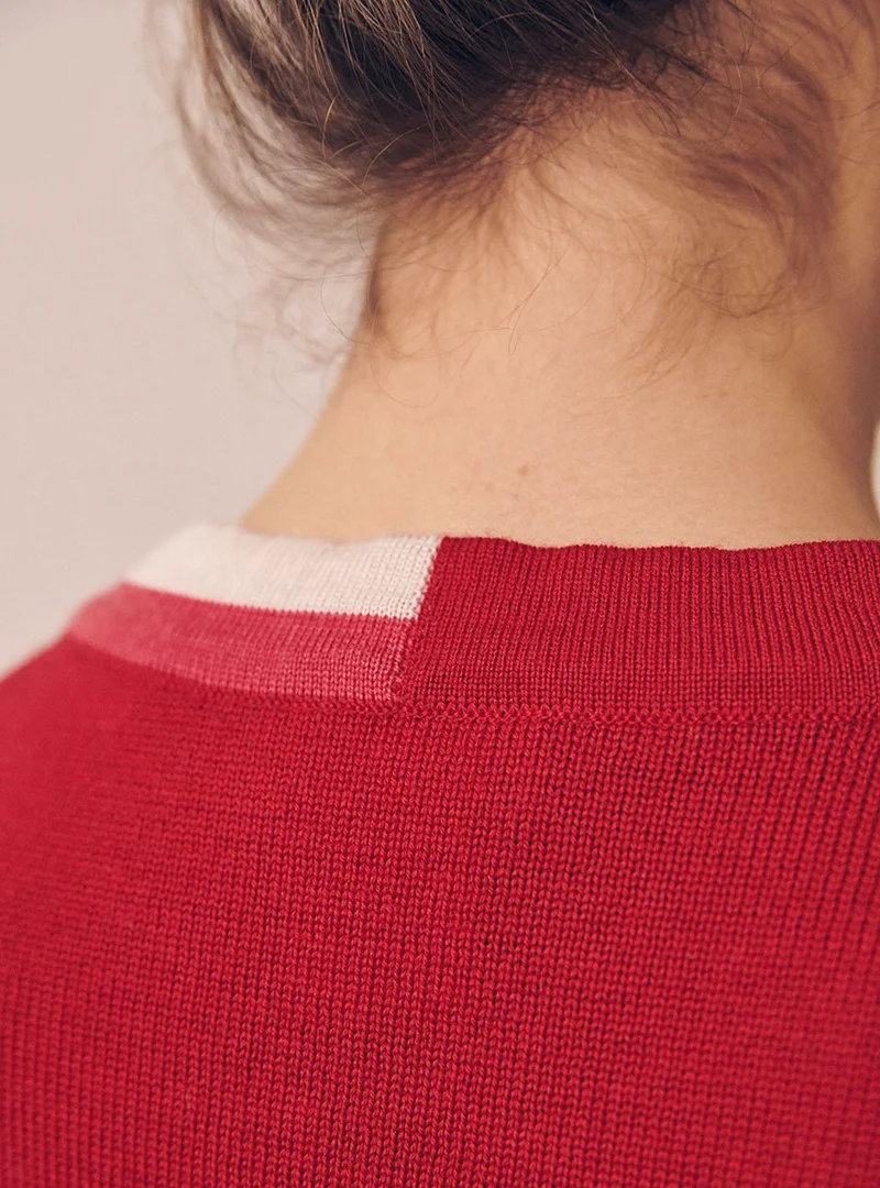 Gilet oversize rouge Annabelle