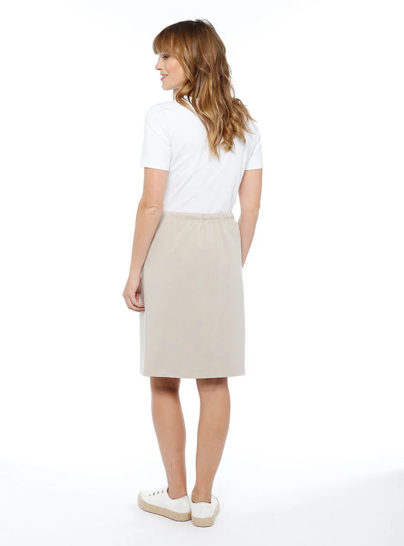 Jupe molleton femme beige