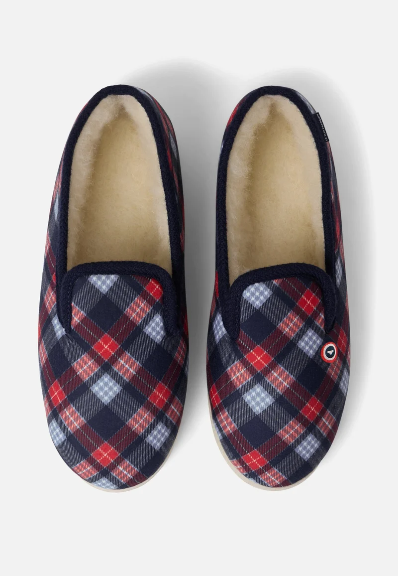 Chaussons d'intérieur en laine - Pantoufles Tartan