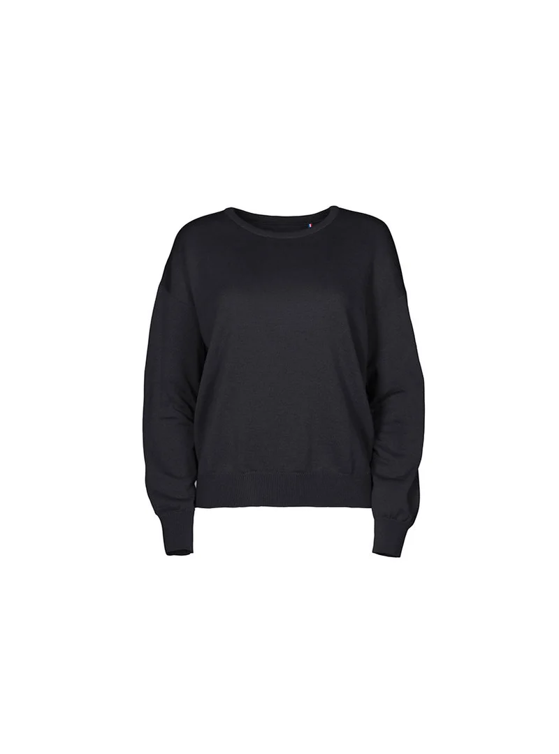 Pull col rond ample noir Agathe