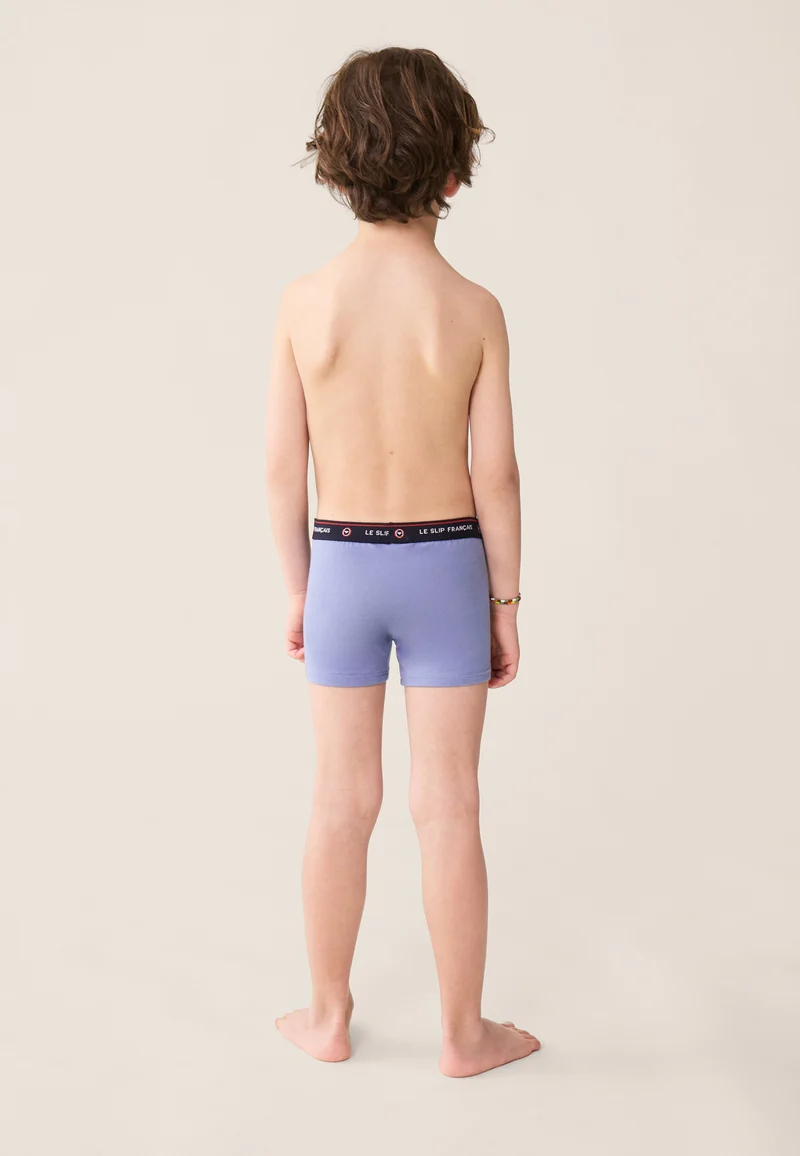 Boxer enfant bleu jean en coton - Petit Joseph Bleu Jean