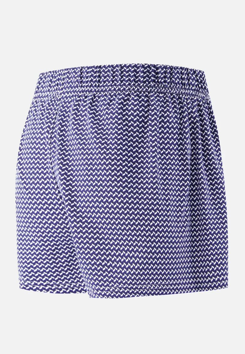 Caleçon à chevrons bleu blanc noir en jersey de coton - Fredo Chevron