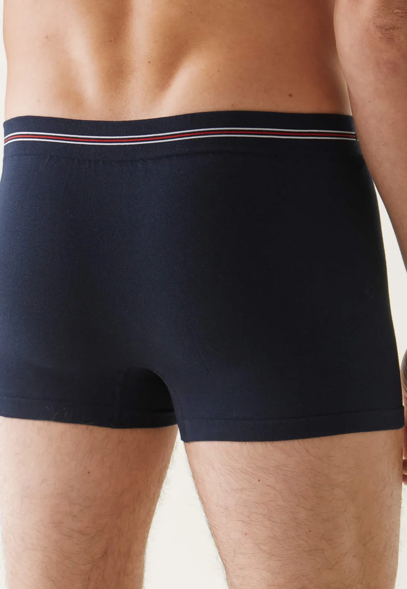 Boxer bleu marine sans couture en coton - Christian Marine