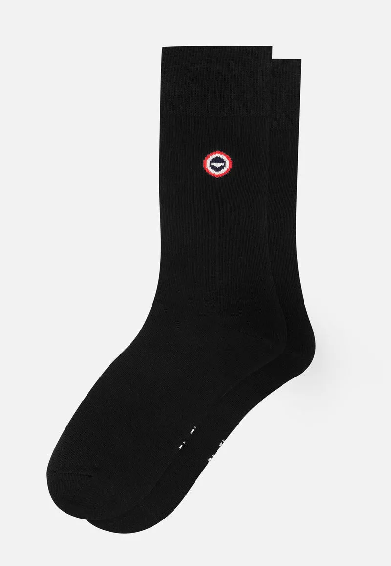 Lot de 7 chaussettes mi-hautes noir en coton - Chaussettes Noir
