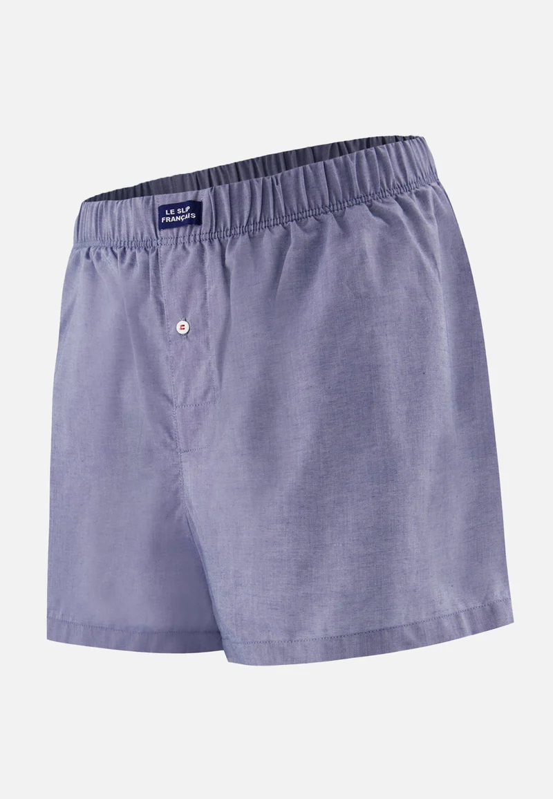 Caleçon bleu jean en coton - Jacques Chambray