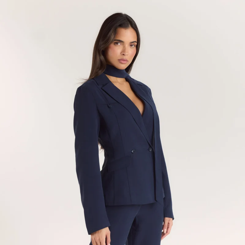 Blazer Ajusté Multi-façons - Bleu Marine