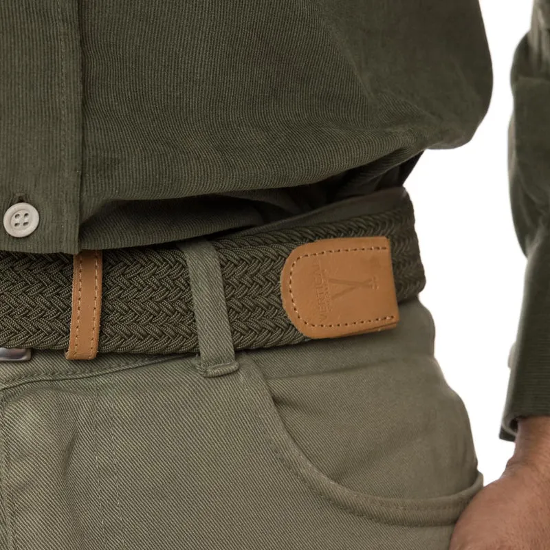 Ceinture tressée - Kaki