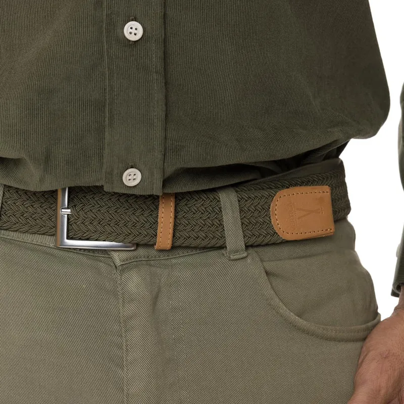 Ceinture tressée - Kaki