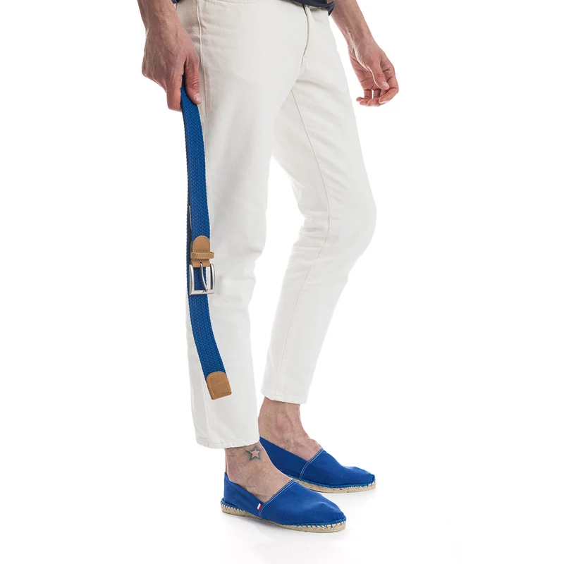 Ceinture tressée - Bleu Electrique