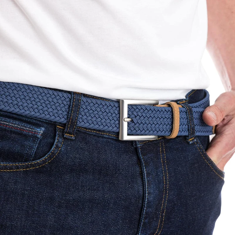 Ceinture tressée - Bleu
