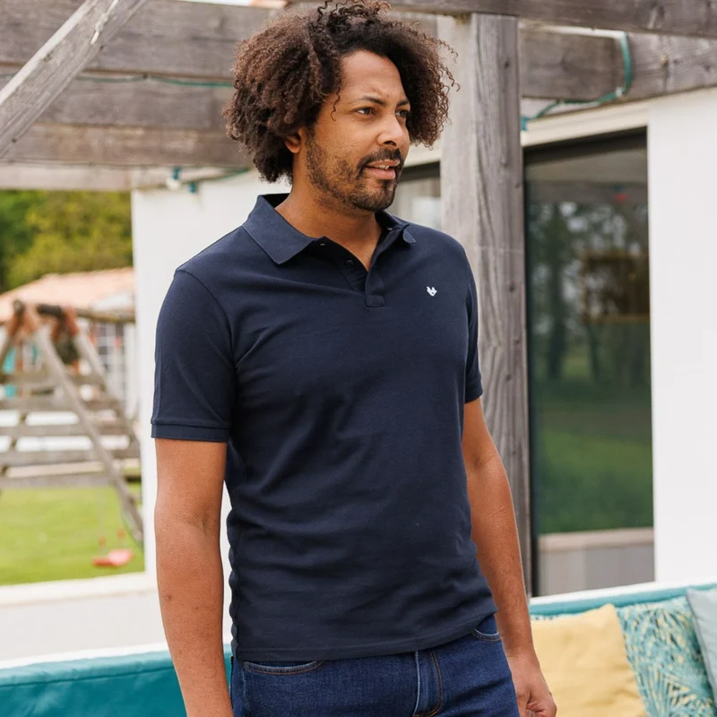 Polo Bleu marine Made in France