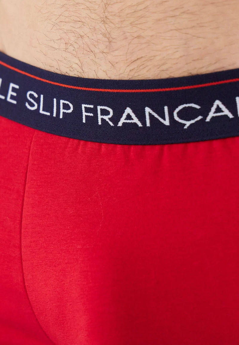 Lot de 7 boxers en coton - Boxers Marinière Bleu Marine Blanc Noir Gris Bleu Rouge
