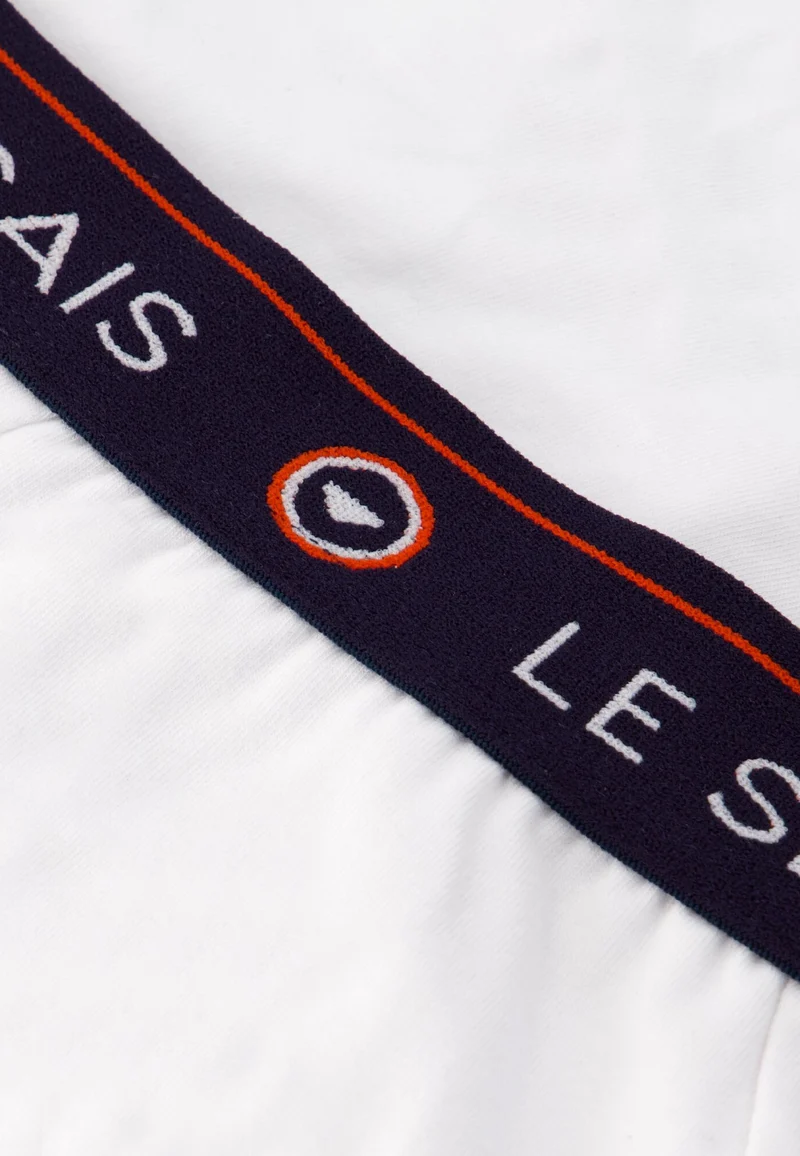 Lot de 3 slips en coton - Slips Bleu Marine Blanc Rouge