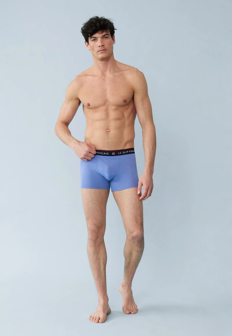 Lot de 6 boxers en coton - Boxers Bleu Marine Noir Bleu