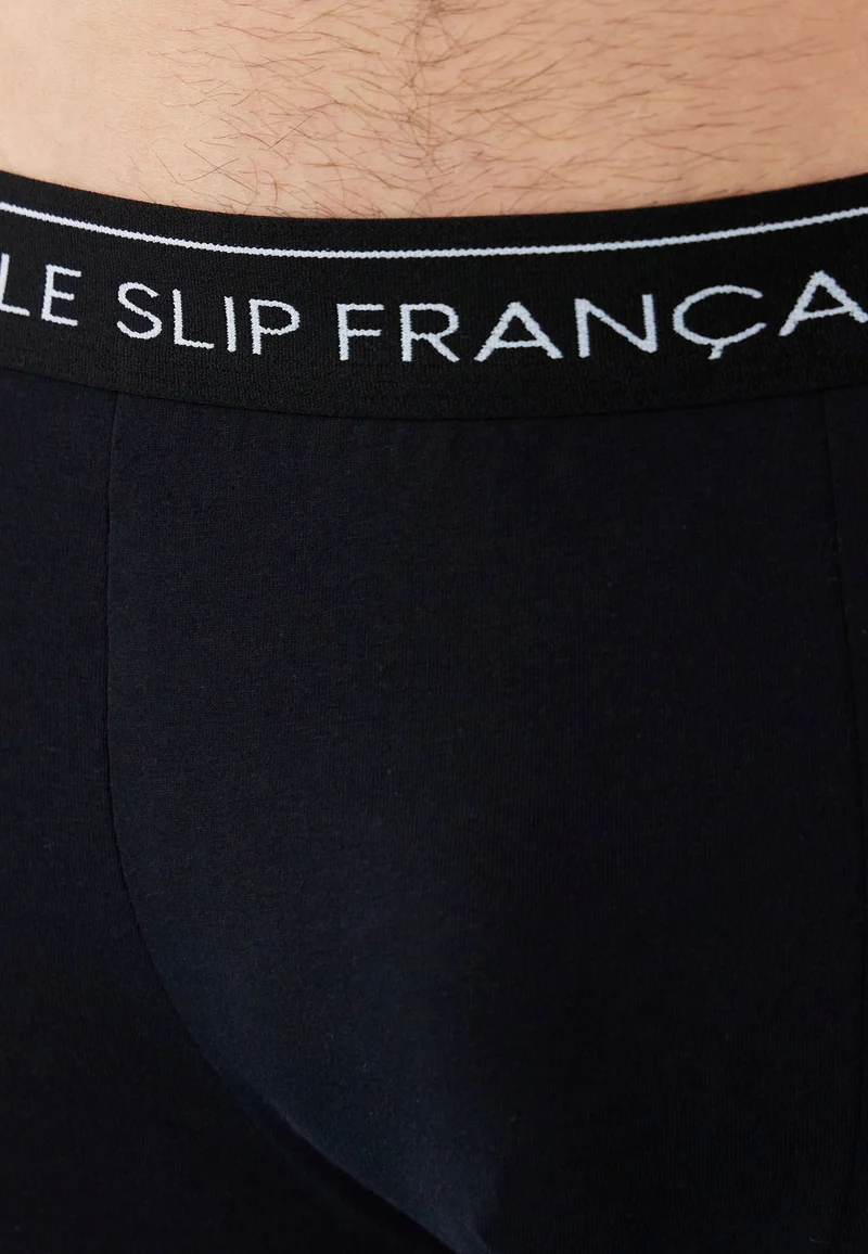 Lot de 3 boxers en coton - Boxers Marine Bleu Jean Noir
