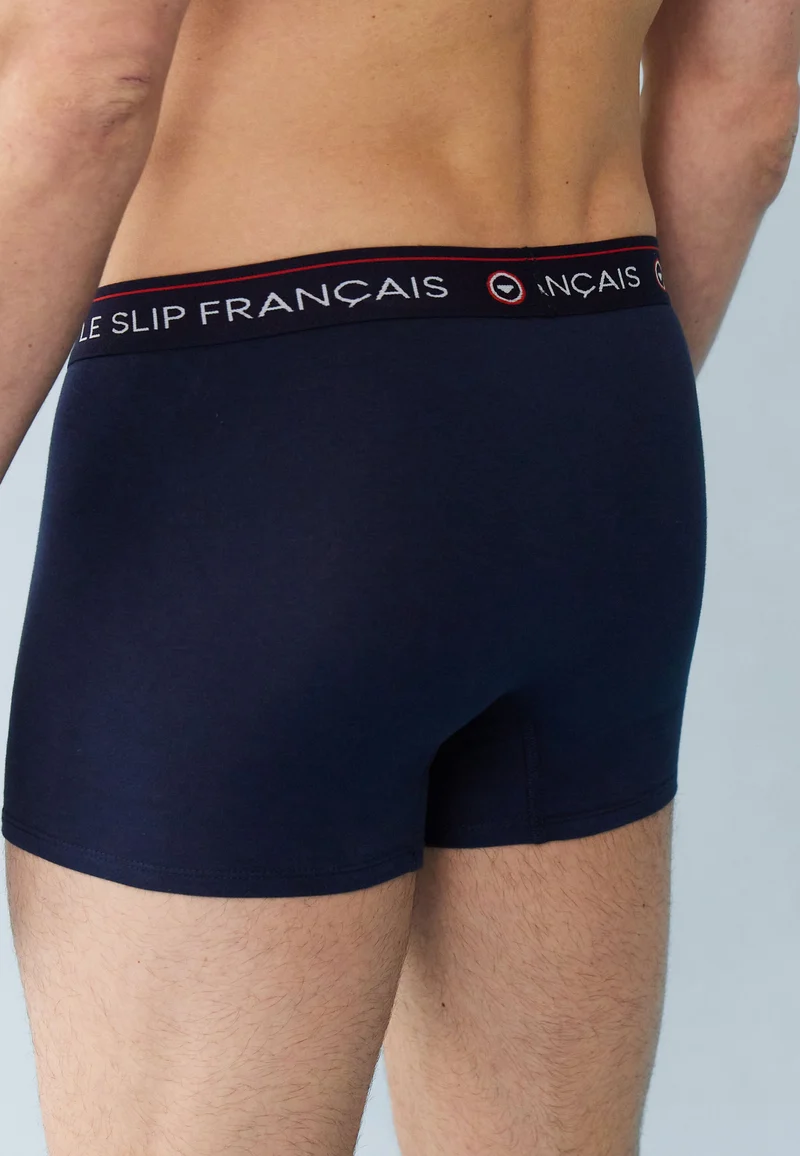 Lot de 3 boxers marine en coton - Boxers Marine