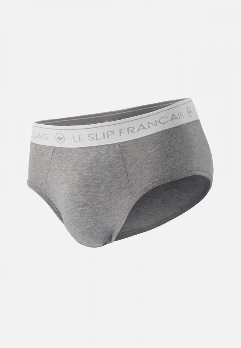 Slip gris en coton - Intrépide Gris Chiné
