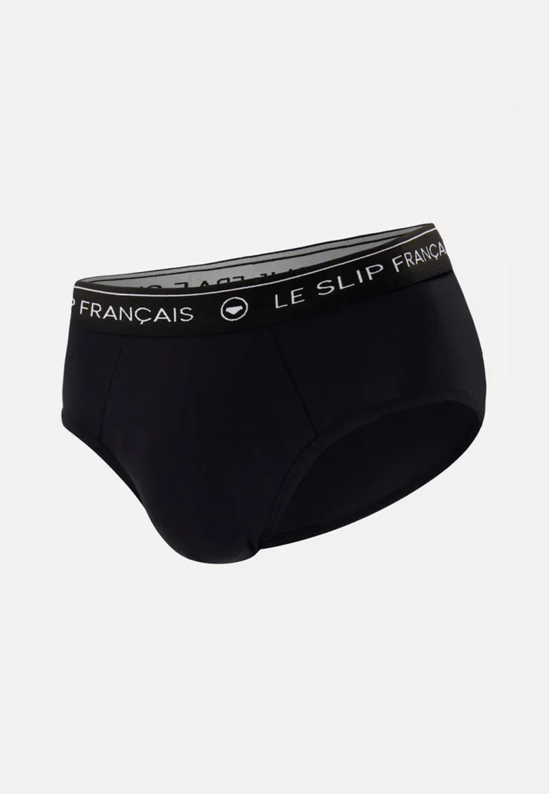 Slip noir en coton - Intrépide Noir