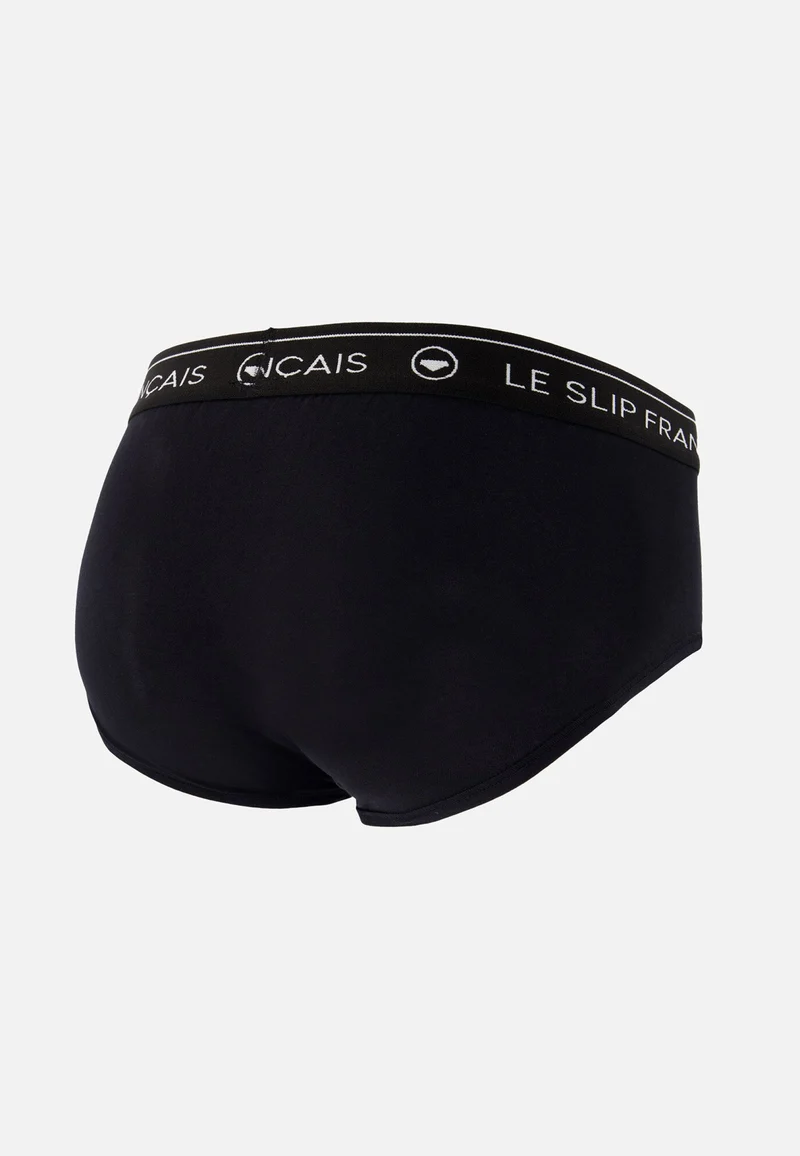 Slip noir en coton - Intrépide Noir