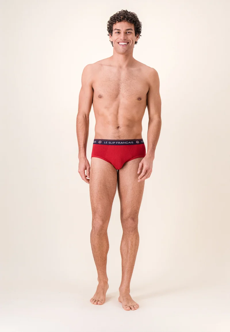 Slip rouge cerise en coton - Intrépide Rouge Cerise
