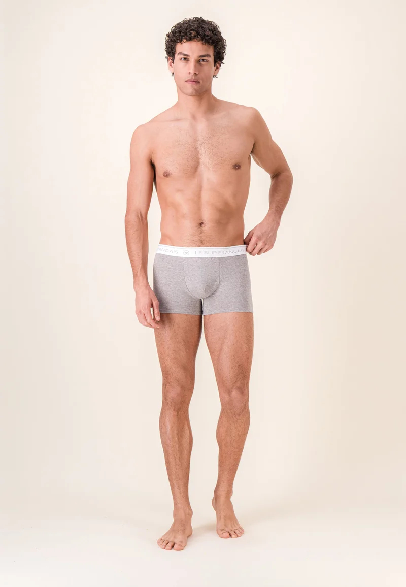 Boxer gris en coton - Redoutable Gris Chiné