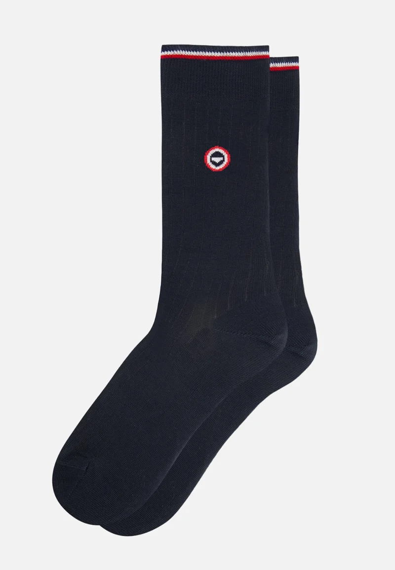Chaussettes mi-hautes anthracite en fil d'Écosse - Nessy Anthracite