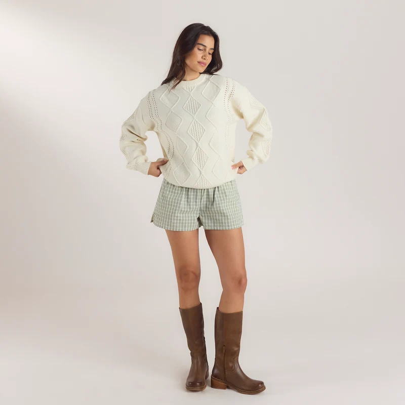 Pull Torsadé - Crème