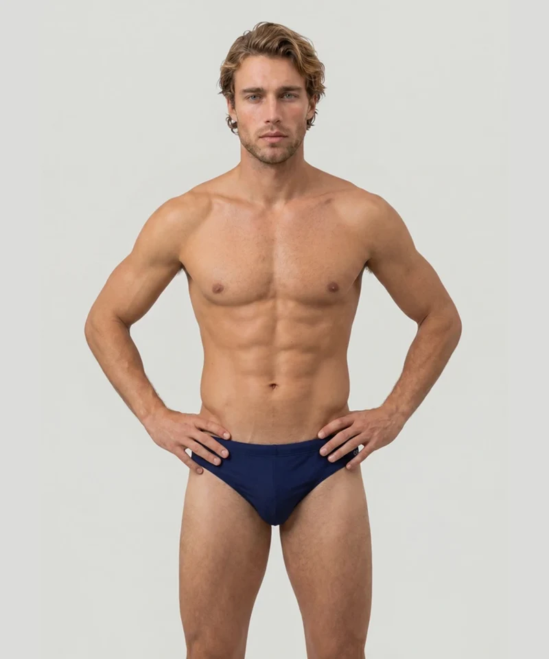 Slim Swim Briefs: Navy